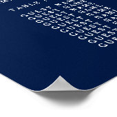 Poster La Collection Mariage Bleu Marine Lights (Coin)