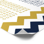 Poster La collection Mariage moderne Chevron - Marine & G (Coin)