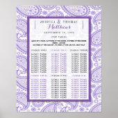 Poster La collection Mariage moderne Paisley - Purple (Devant)