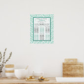 Poster La collection Mariage moderne Paisley - Vert (Cuisine)