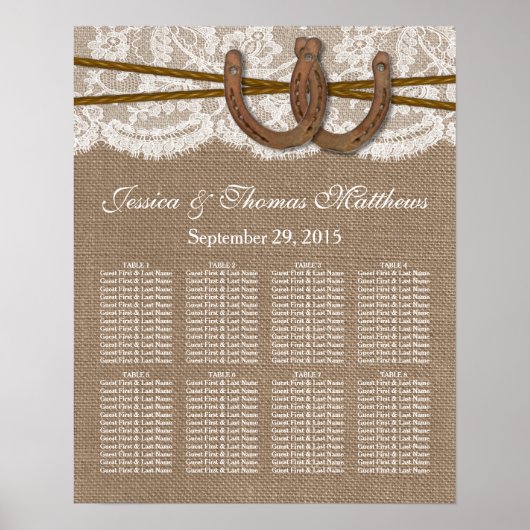 Poster La collection Mariage Rustique Horseshe Siège (Devant)