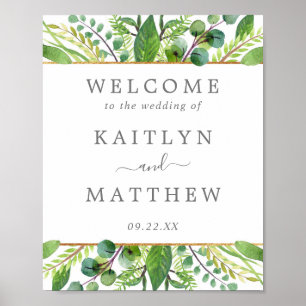 Poster La Collection Mariage Verdure & Or Bienvenue