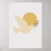 Poster La colombe de la paix avec la branche d'olivier (Devant)