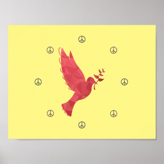 Poster La colombe et les signes de paix (Devant)
