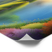 Poster La colombe survole un paysage serein (Coin)