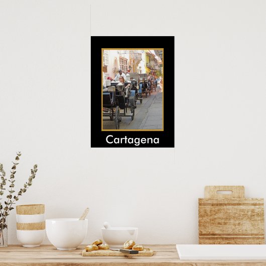 Poster La Colombie - Carthagène en transport (Cuisine)