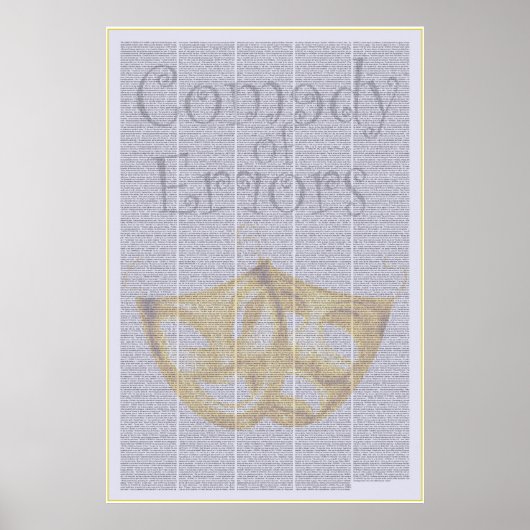 Poster La comédie des erreurs de Shakespeare (Devant)