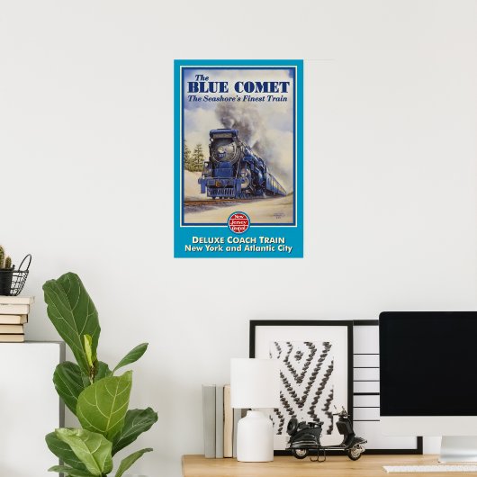Poster La Comète Bleue (Bureau à domicile)