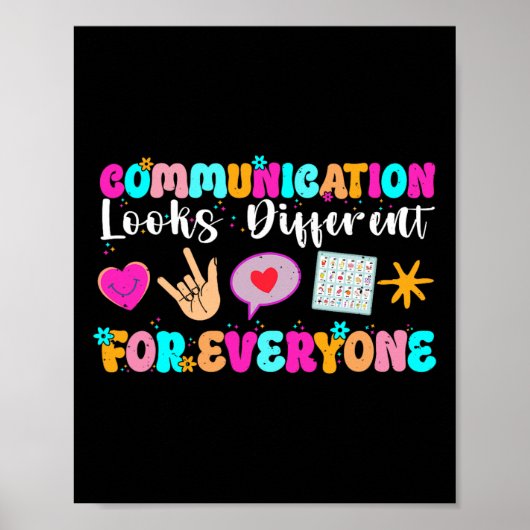 Poster La communication est différente pour chaque person (Devant)