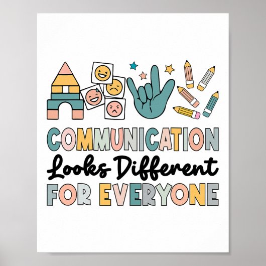 Poster La Communication Semble Différente Pour Tous L'Aut (Devant)