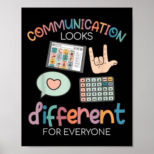 Poster La Communication Semble Différente Pour Tous L'Aut (Devant)