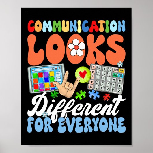 Poster La Communication super Semble Différente Pour Tout (Devant)