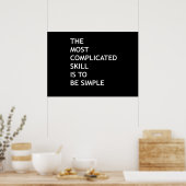 Poster La compétence la plus compliquée est d'être simple (Cuisine)
