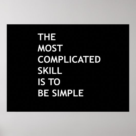 Poster La compétence la plus compliquée est d'être simple (Devant)