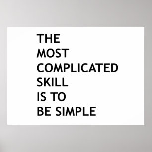 Poster La compétence la plus compliquée est d'être simple
