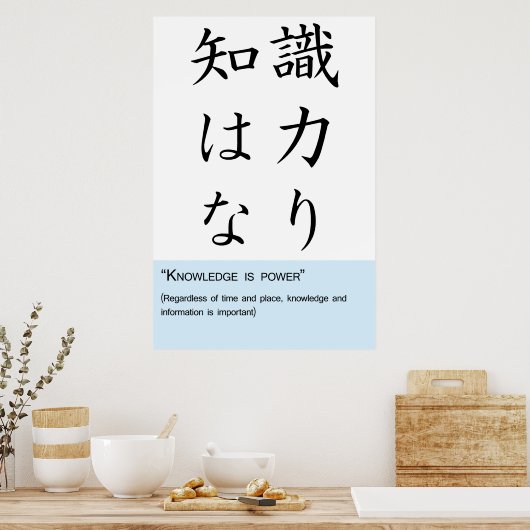 Poster La connaissance est le pouvoir (Cuisine)
