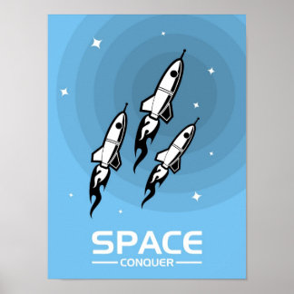 Poster "La conquête de l'espace"
