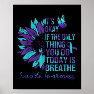 Poster La Conscience Du Suicide Est D'Accord Si Seulement