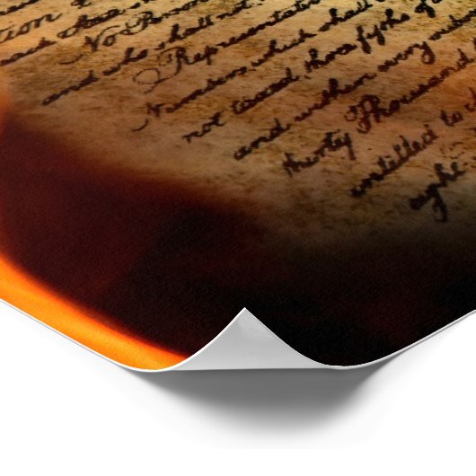 Poster La Constitution américaine en flammes (Coin)