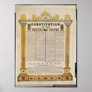 Poster La constitution des Etats-Unis d'Amérique