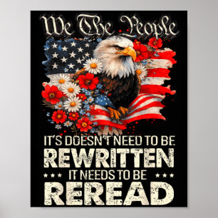 Poster La constitution du drapeau des États-Unis doit êtr