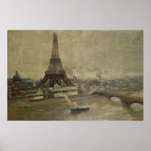 Poster La construction de la Tour Eiffel