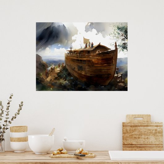 Poster La construction de l'arche de Noé (Cuisine)