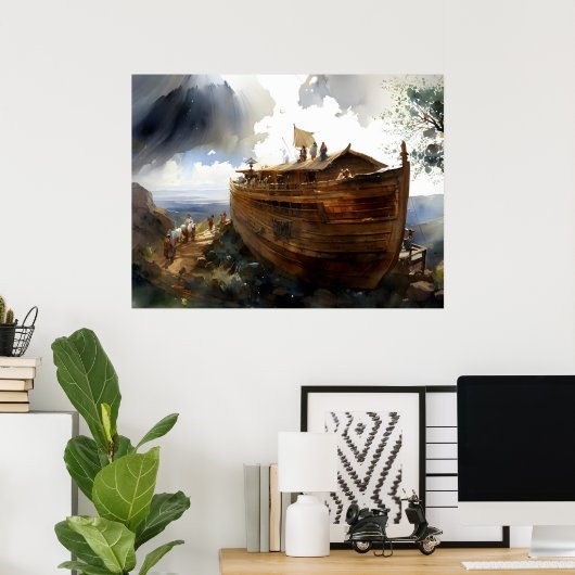 Poster La construction de l'arche de Noé (Bureau à domicile)