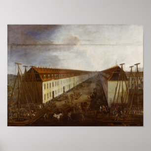 Poster La construction travaille à Friedrichstrasse à