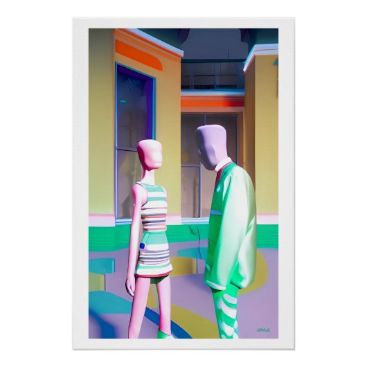 Poster La Conversation - Ken Gage Art (Devant)