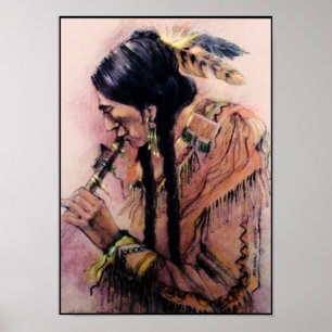 Poster La copie de toile de joueur de cannelure