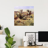 Poster "La corde brisée" de Charles M Russell (Bureau à domicile)