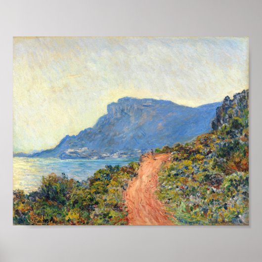 Poster La Corniche près de Monaco par Claude Monet (Devant)