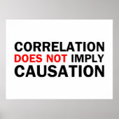 Poster La Corrélation N'Implique Pas La Causation (Devant)