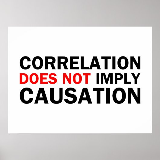 Poster La Corrélation N'Implique Pas La Causation (Devant)