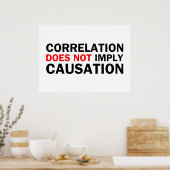 Poster La Corrélation N'Implique Pas La Causation (Cuisine)