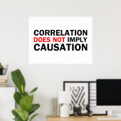 Poster La Corrélation N'Implique Pas La Causation (Bureau à domicile)