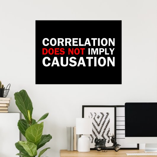Poster La Corrélation N'Implique Pas La Causation (Bureau à domicile)