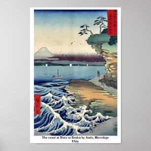 Poster La côte de Hota à Boshu par Ando, Hiroshige Ukiy