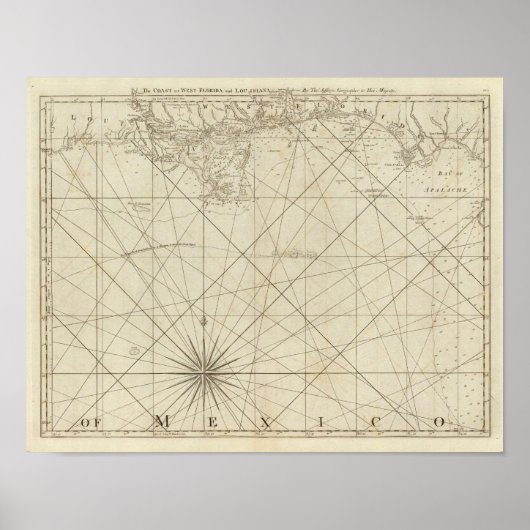 Poster La côte ouest de la Floride et de la Louisiane (Devant)
