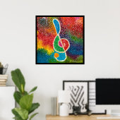 Poster la couleur de la musique (Bureau à domicile)