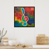 Poster la couleur de la musique (Cuisine)