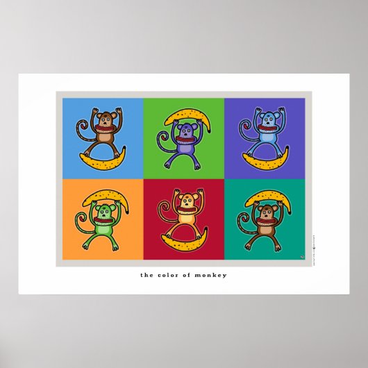 Poster la couleur du singe (Devant)