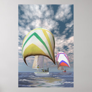 Poster La coupe de l'Amérique. . .. le bouleversement.