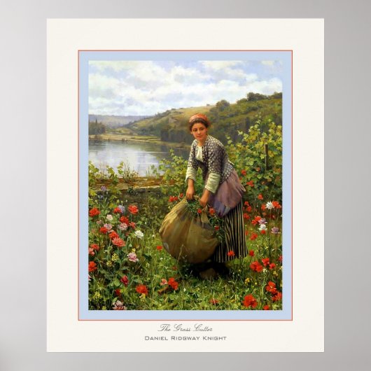 Poster La coupe d'herbe ~ Daniel Ridgway Knight (Devant)