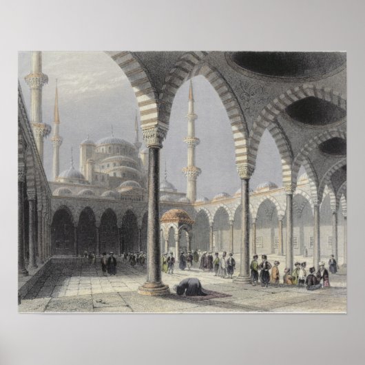 Poster La Cour de la mosquée de Sultan Achmet, Istanbul (Devant)