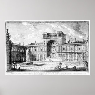 Poster La Cour du Belvédère dans le Vatican Rome