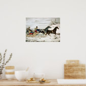 Poster La course de traîneau - 1848 (Cuisine)