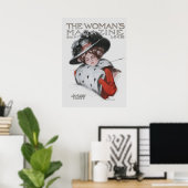 Poster La couverture frontale du magazine féminin (Bureau à domicile)