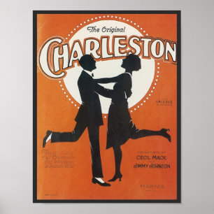 Poster La couverture Vintage du livre de chansons Charles